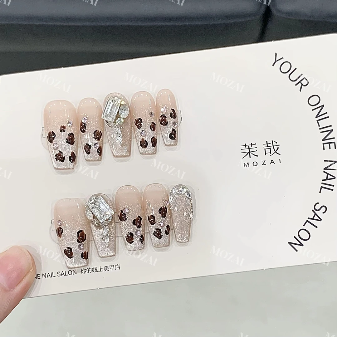 茉哉【小野猫】纯手工定制美甲可拆卸穿戴甲A3141 P