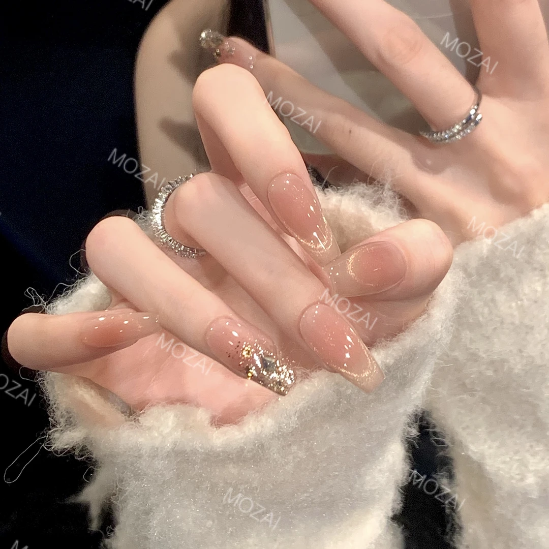 茉哉高定 【施家全华/秋风日落】纯手工定制美甲拆卸穿戴甲A3240 Q