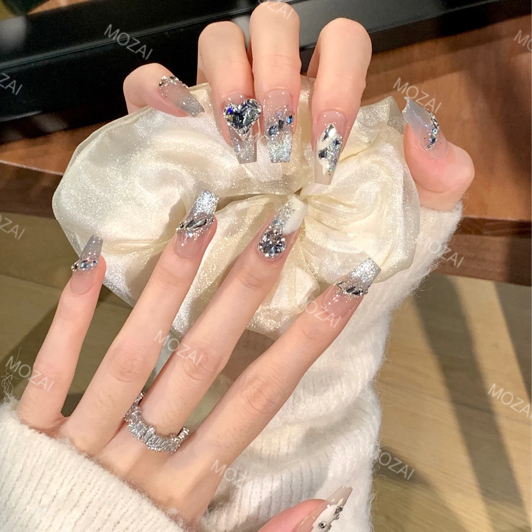 茉哉高定【施家全华/月光宝盒】手工定制美甲可拆卸穿戴甲A2182Q