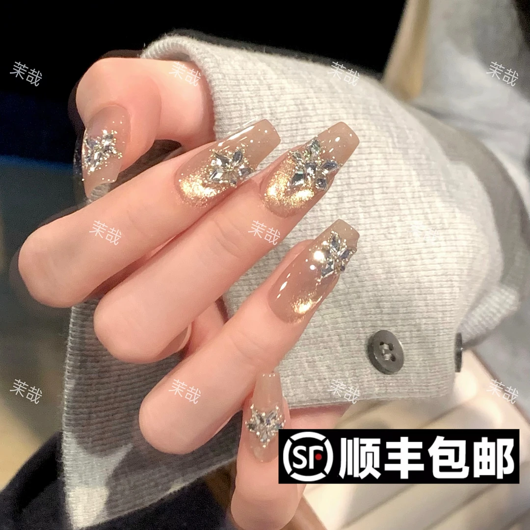 茉哉高定【施家全华/冰晶】纯手工定制美甲拆卸穿戴甲A3261 P
