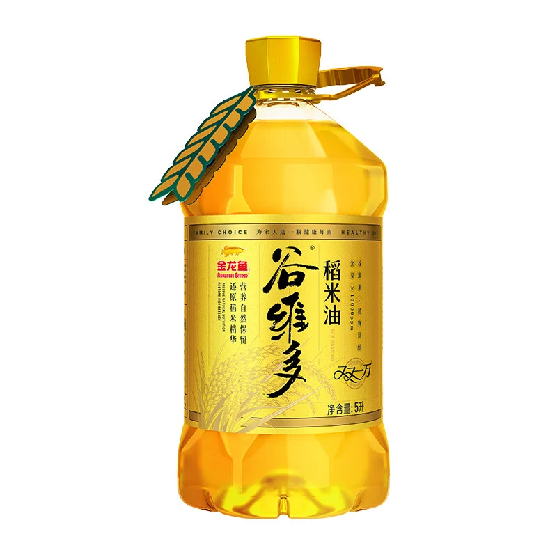 金龙鱼谷维多双一万稻米油 5L 家用米糠油炒菜烹饪烹饪油