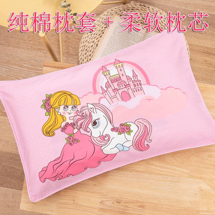 儿童枕头女孩纯棉枕套可拆洗吸汗透气柔软小枕芯婴幼儿专用护颈椎