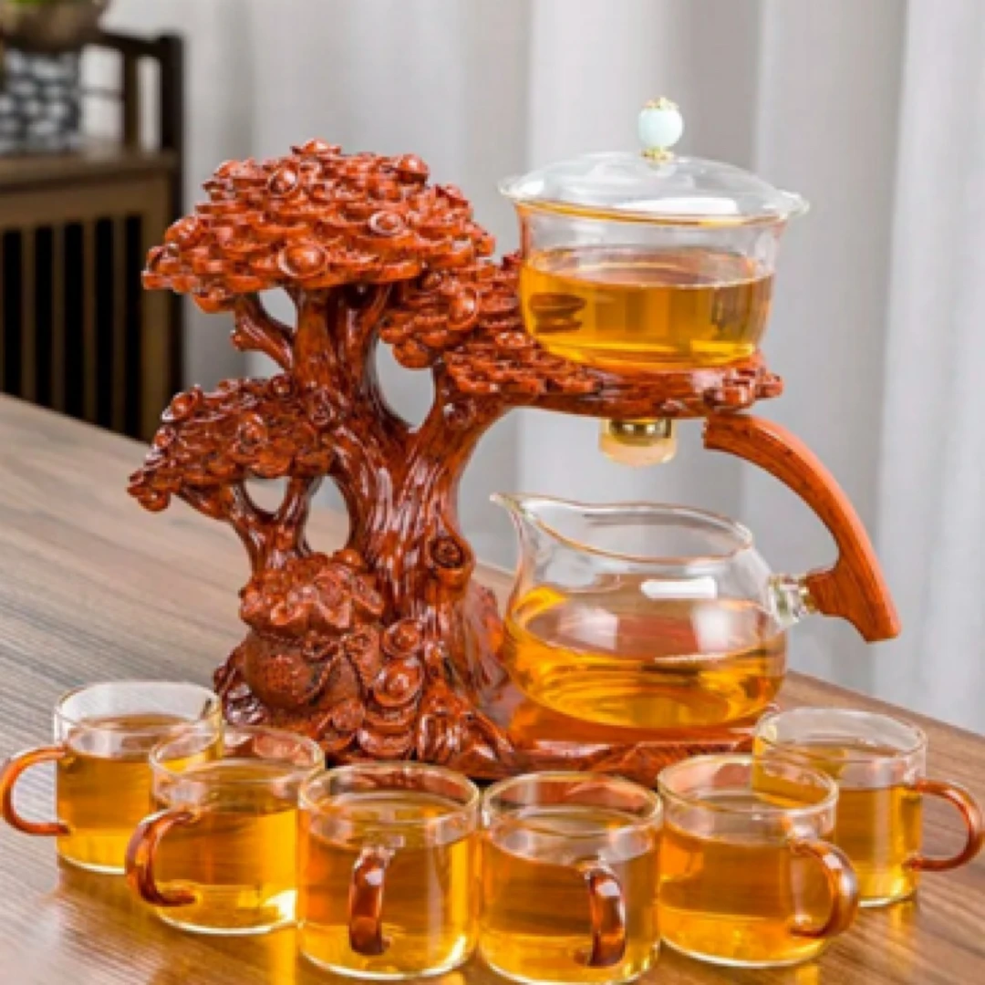 高档玻璃磁吸懒人泡茶器全自动功夫茶具家用神器