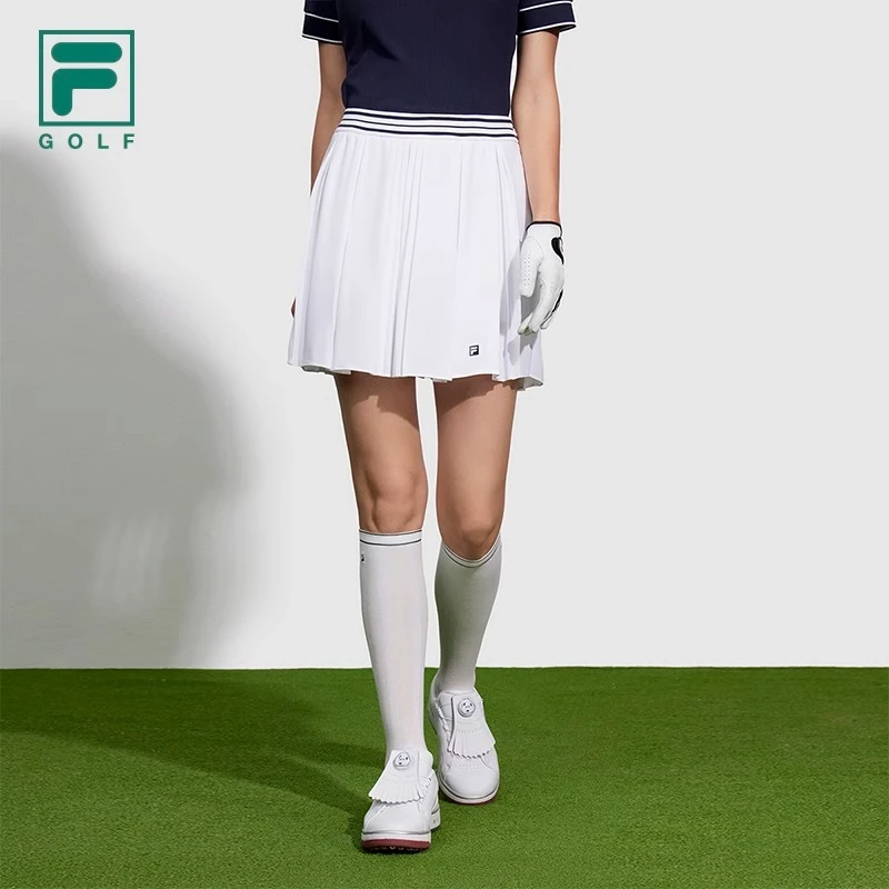 Fila/斐乐梭织裙2024夏季时尚爆款宽松百褶裙裤裙A11W425302