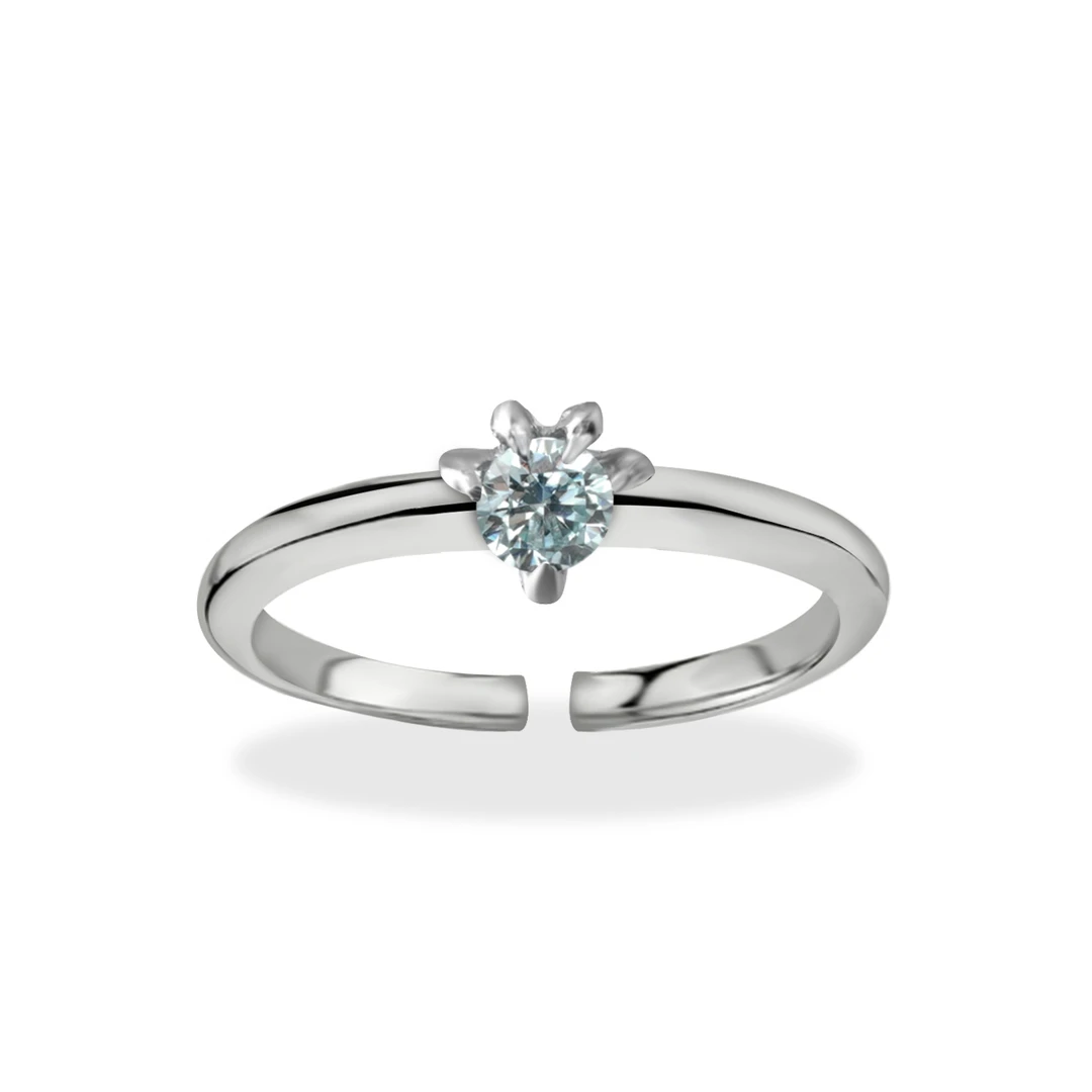 WIC马尔代夫蓝淡水蓝龙爪可调节戒指男女