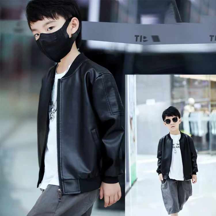 秋季薄款儿童外套皮夹克洋气帅气韩版