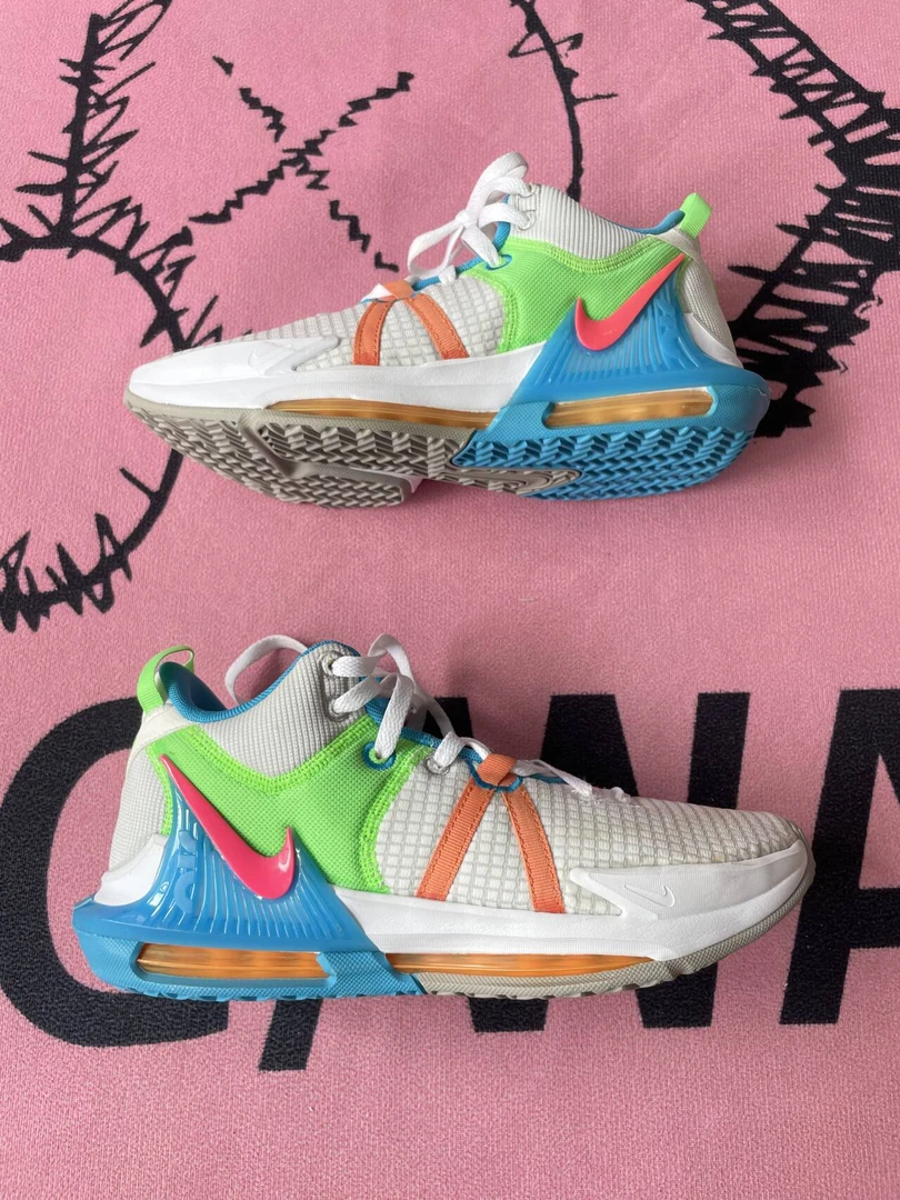 捡漏42.5码耐克 Lebron7 Witness灰蓝 二手 篮球鞋有原盒 公价639