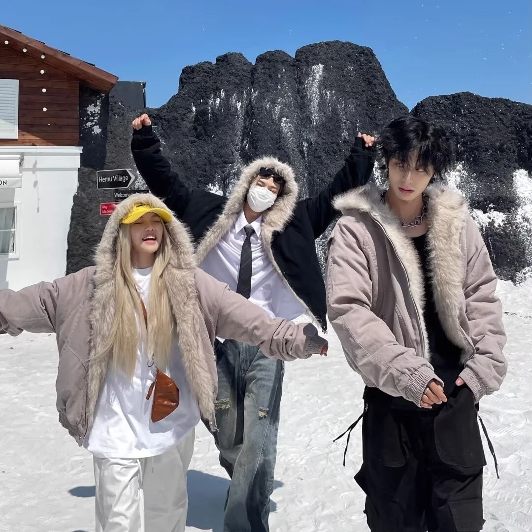 PHGB/一冬季座山雕棉衣短款外套顶男潮高级感连帽棉服秋冬保暖