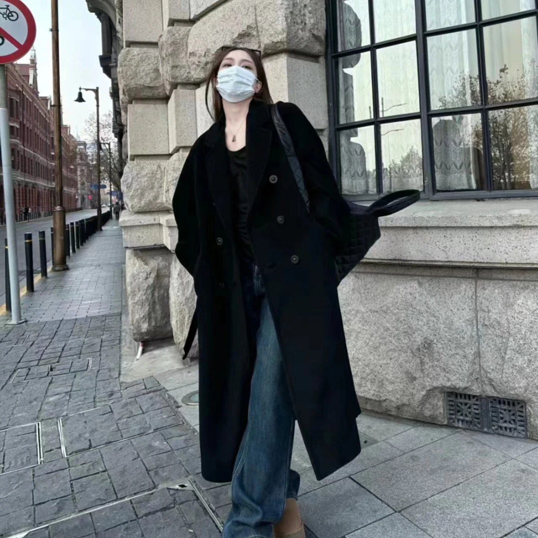 未使用 MaxMara MaxMara 101801 双面毛呢大衣外套