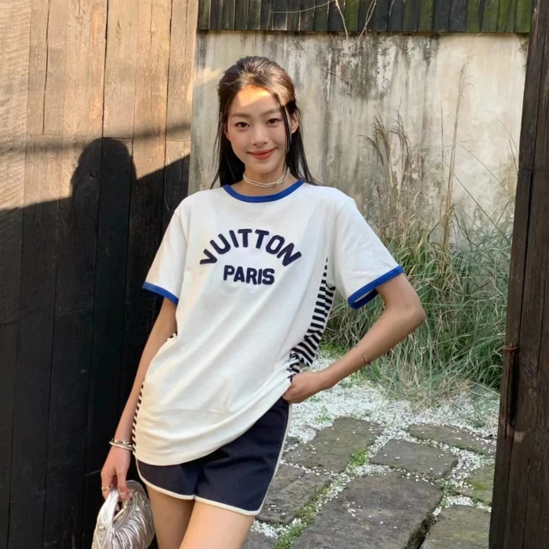 未使用 LouisVuitton/路易威登 圆领logoT恤/白色M码