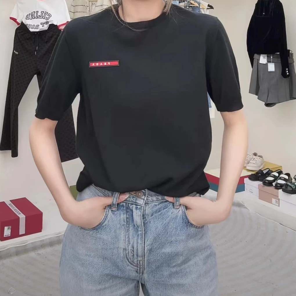 全新未使用 Prada/普拉达 针织短袖logo/42