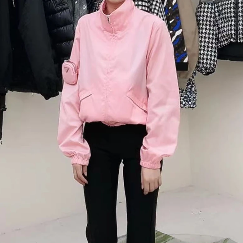 全新未使用 Prada/普拉达 Prada 拉链纯色外套 粉色/42