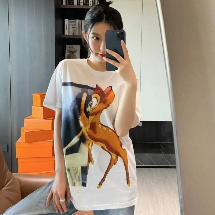 未使用 Givenchy/纪梵希 BAMBI 小鹿印花短袖T恤/S