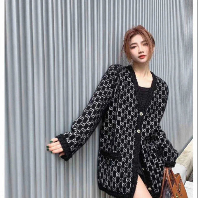 全新未使用 GUCCI/古驰 羊毛GG针织衫 /L