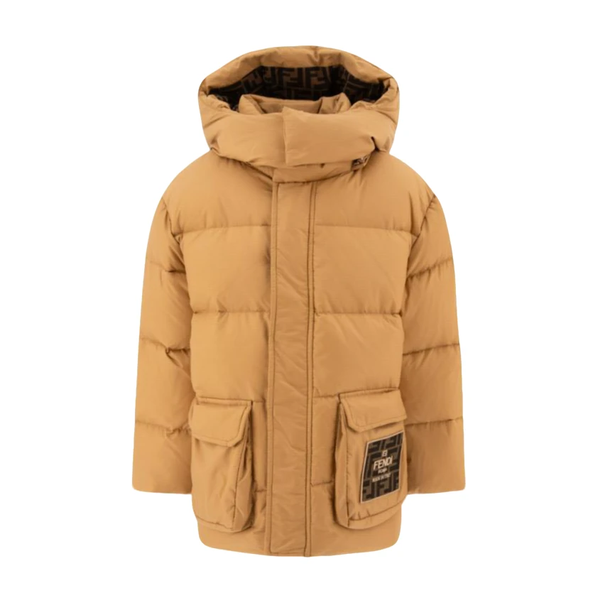 全新未使用 FENDI/芬迪 徽标贴片羽绒服/10A
