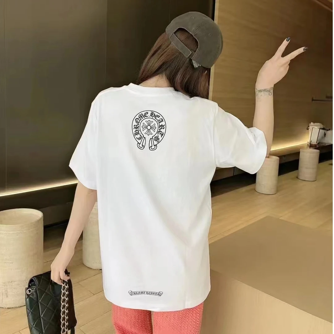 全新未使用 Chrome Hearts/克罗心 圆领印花短袖/M