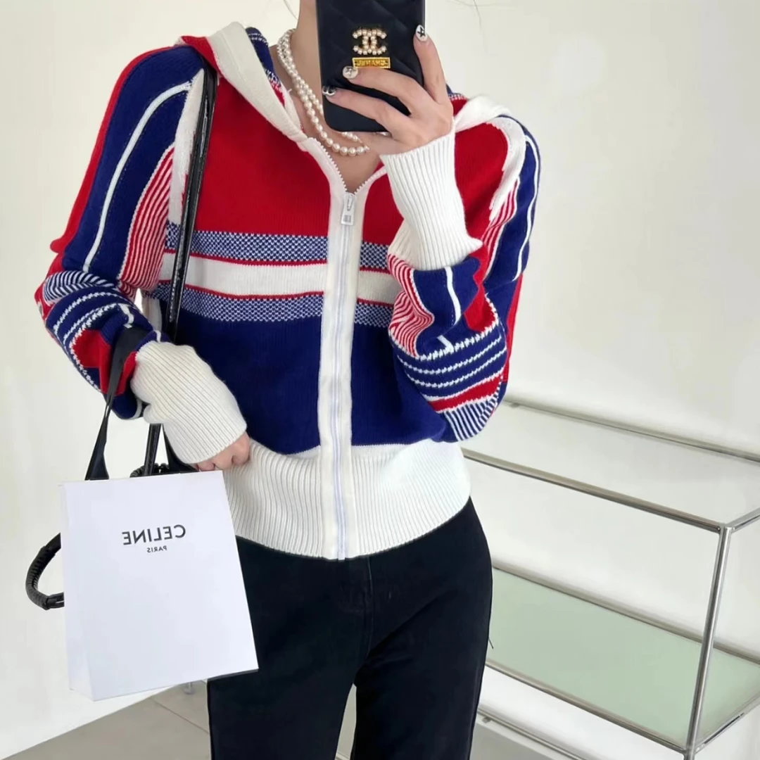 全新未使用 DIOR/迪奥 针织长袖拉链外套/38