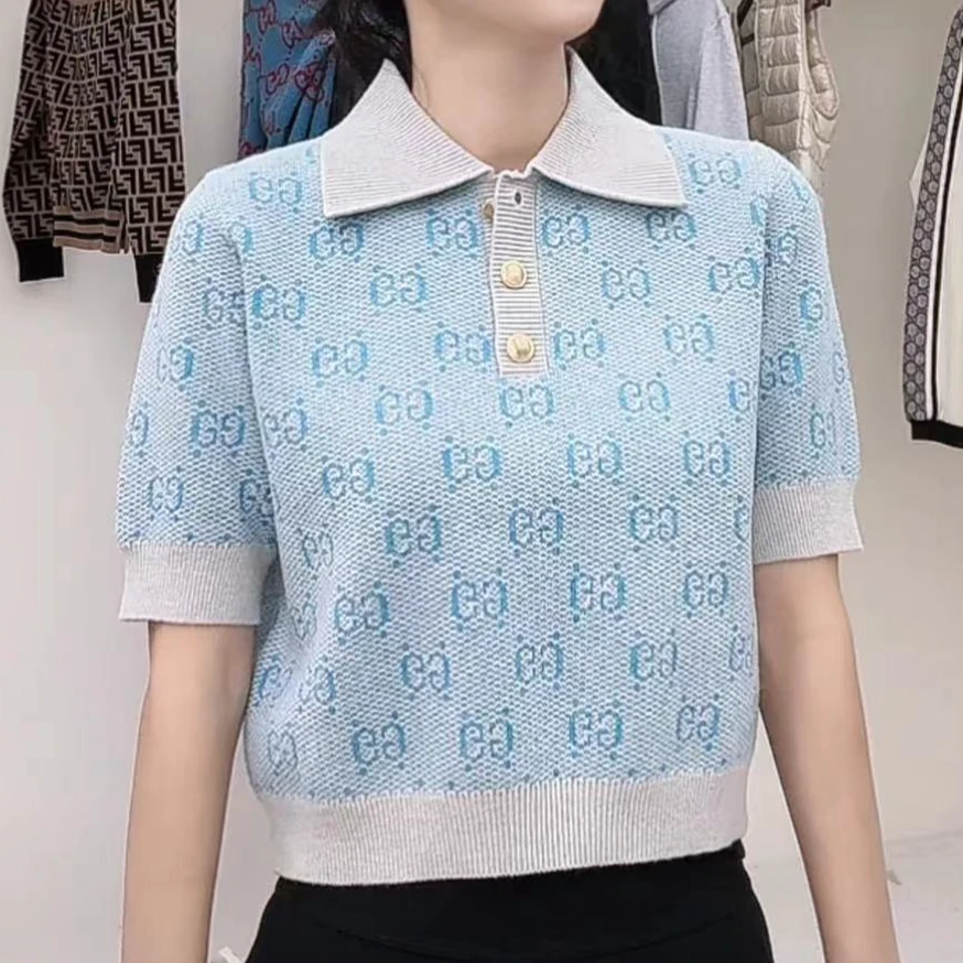 全新未使用 GUCCI/GUCCI 满印短袖针织/M