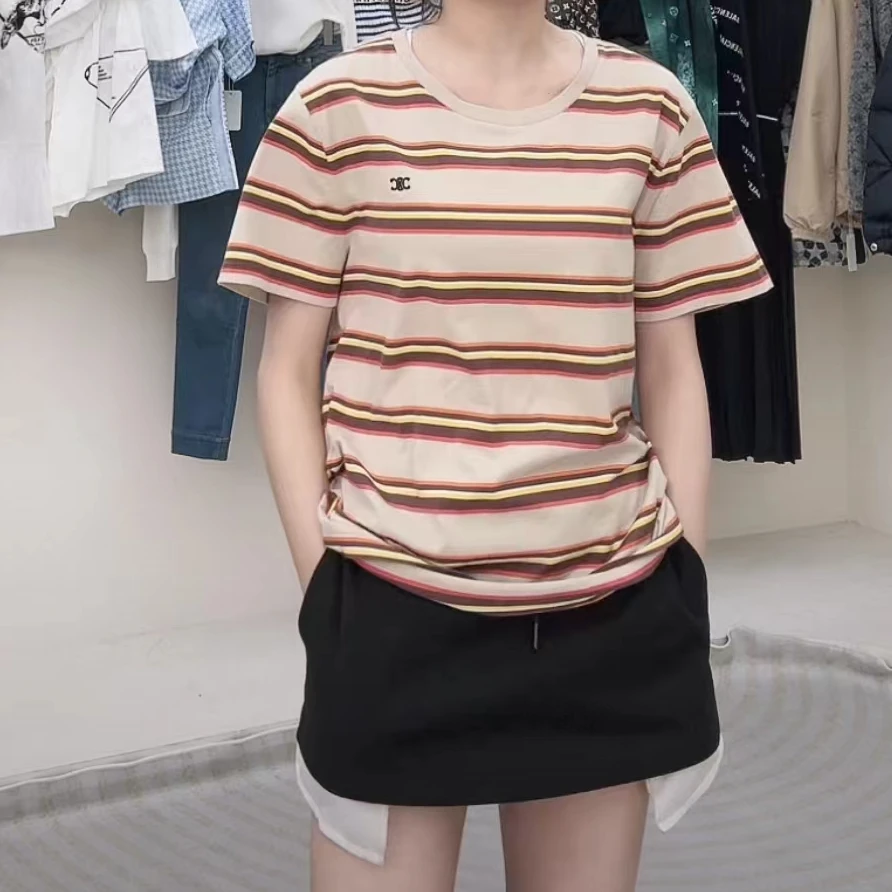 全新未使用 Celine/思琳 凯旋门条纹短袖/M