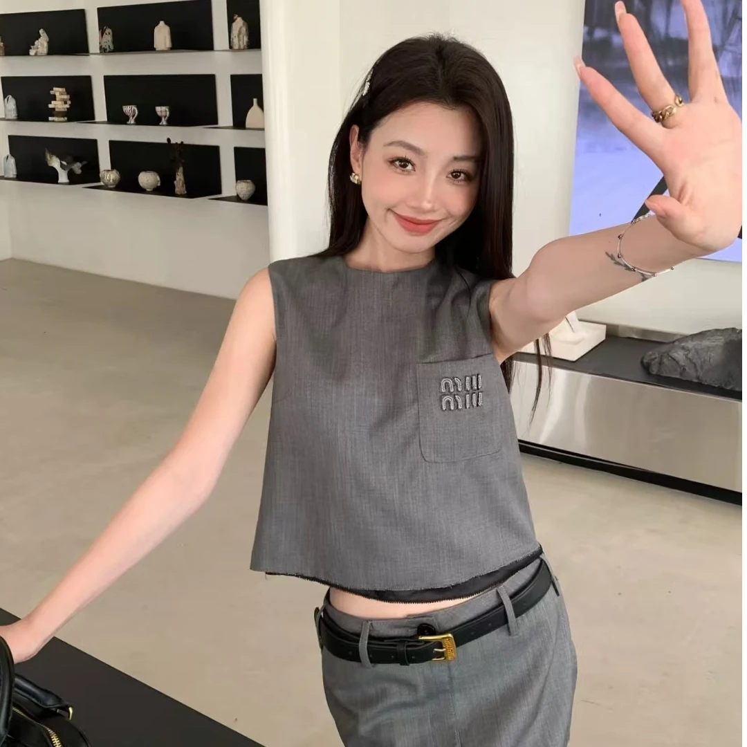 全新未使用 MIU MIU/缪缪 无袖上衣/38