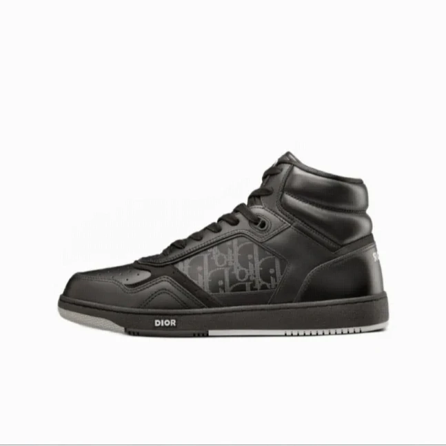 未使用 DIOR/迪奥 高帮运动时尚板鞋 黑色/44