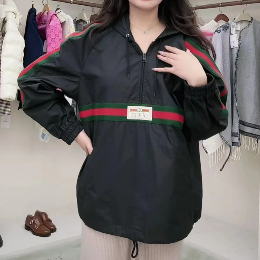 全新未使用 GUCCI/古驰 连帽logo长袖 黑色/44