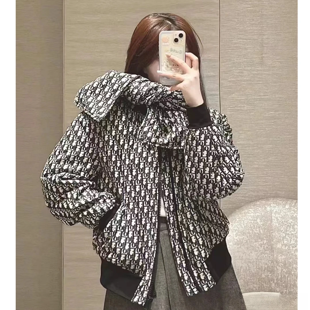 全新未使用 DIOR/迪奥 经典满logo外套 蓝色/34码/36码
