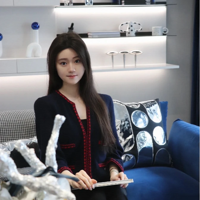 全新未使用 Chanel/香奈儿 纯色排扣针织开衫 蓝色/36