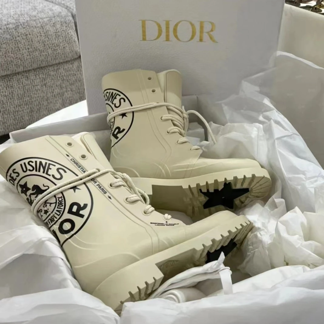 未使用 DIOR/迪奥 Dior 微标低筒靴/36-37码