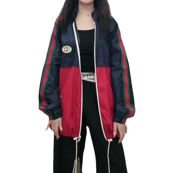 全新未使用 GUCCI/古驰 Logo标贴拼色运动夹克外套 /48/50
