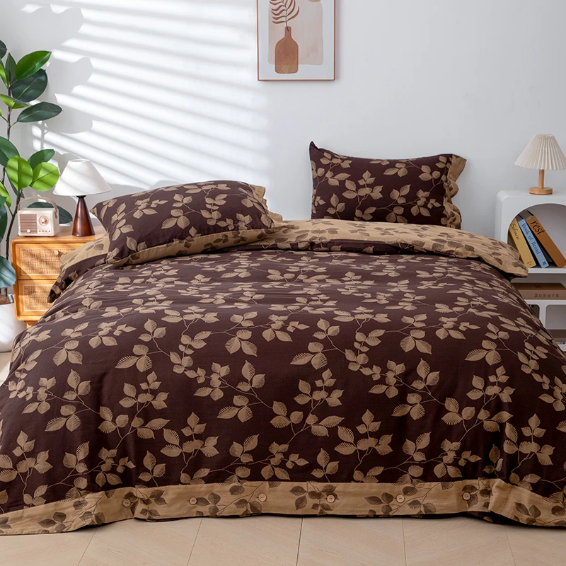 【落葵-双人被】纯棉简约舒适提花中古风系列床品
