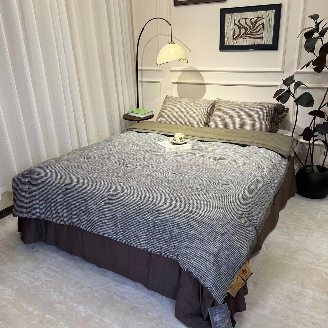 【莫克被子 灰黑】200*230高端纯棉简约舒适轻奢上档次单纱床品