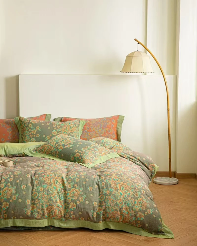 【茗韵-被子】高端轻奢绿色系列床品