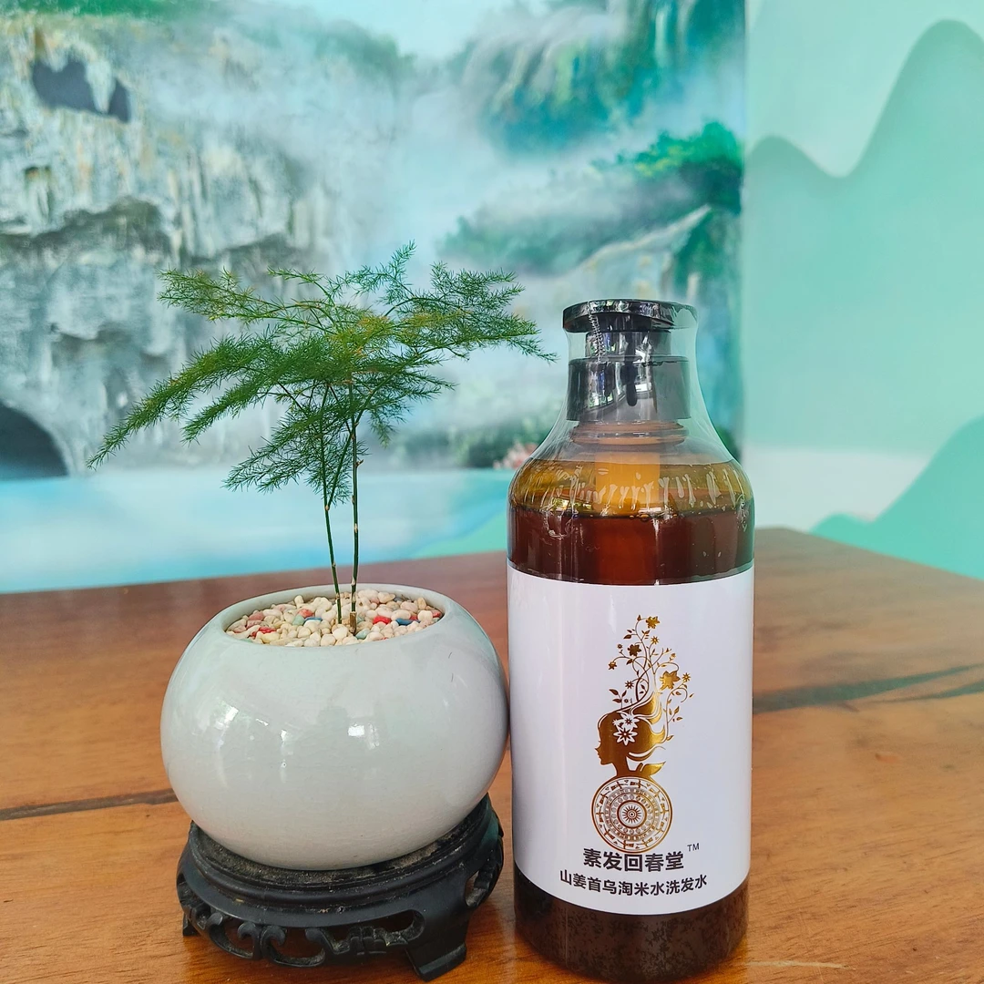 素发回春堂山姜首乌淘米水洗发水赠送体验装1瓶