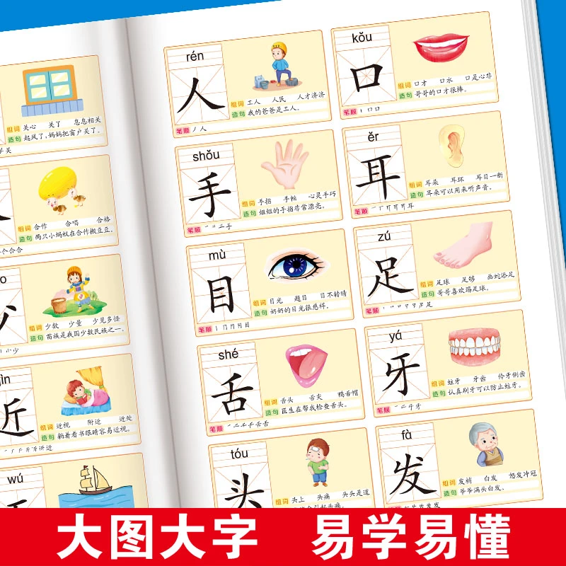 3000字儿童学前看图识字大王书3-4-5-6-7岁幼儿园宝宝认字启蒙书