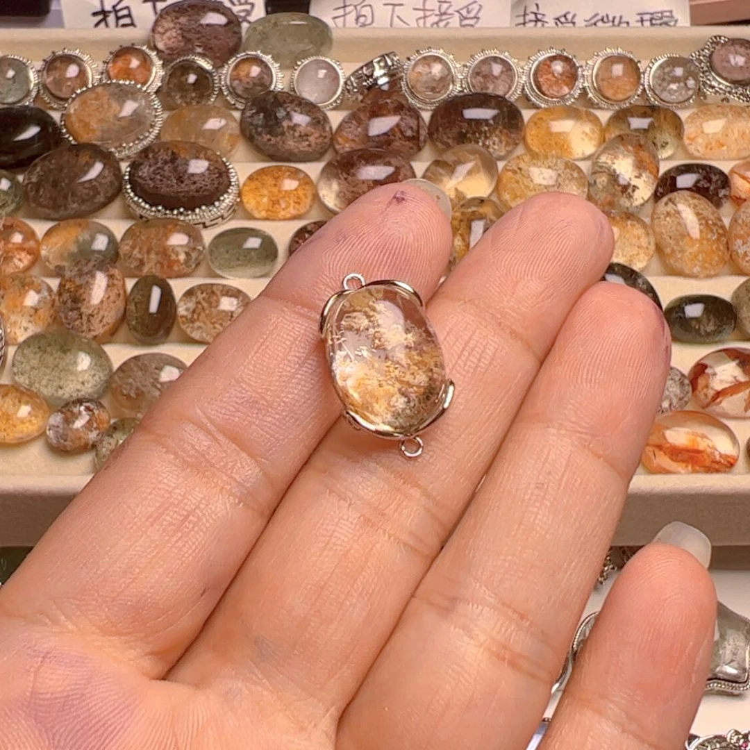 水晶手链银S800镀金镶嵌虞**?