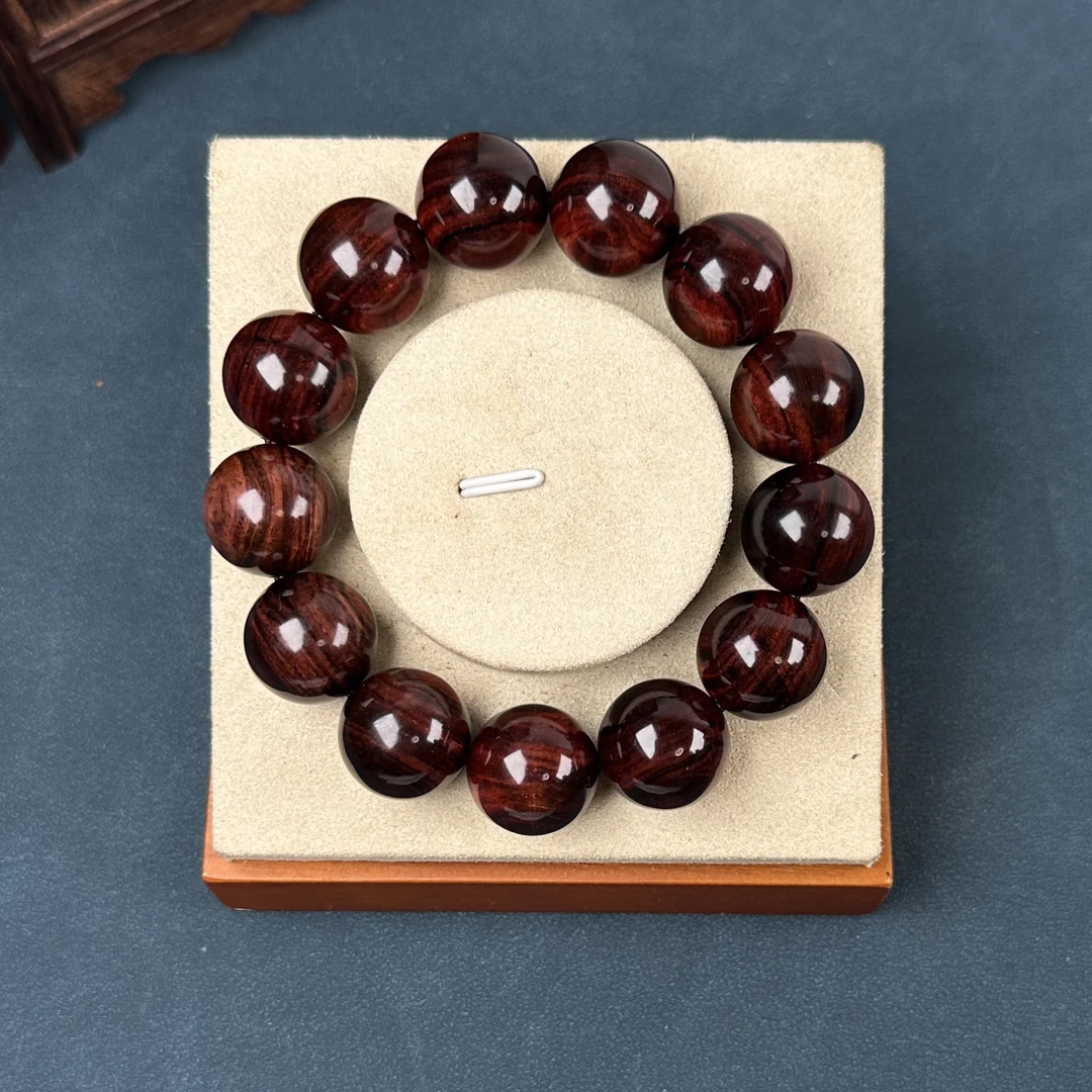 海南黄花梨紫红油梨老料沉水1.8手串保真降香黄檀线条流畅Q701