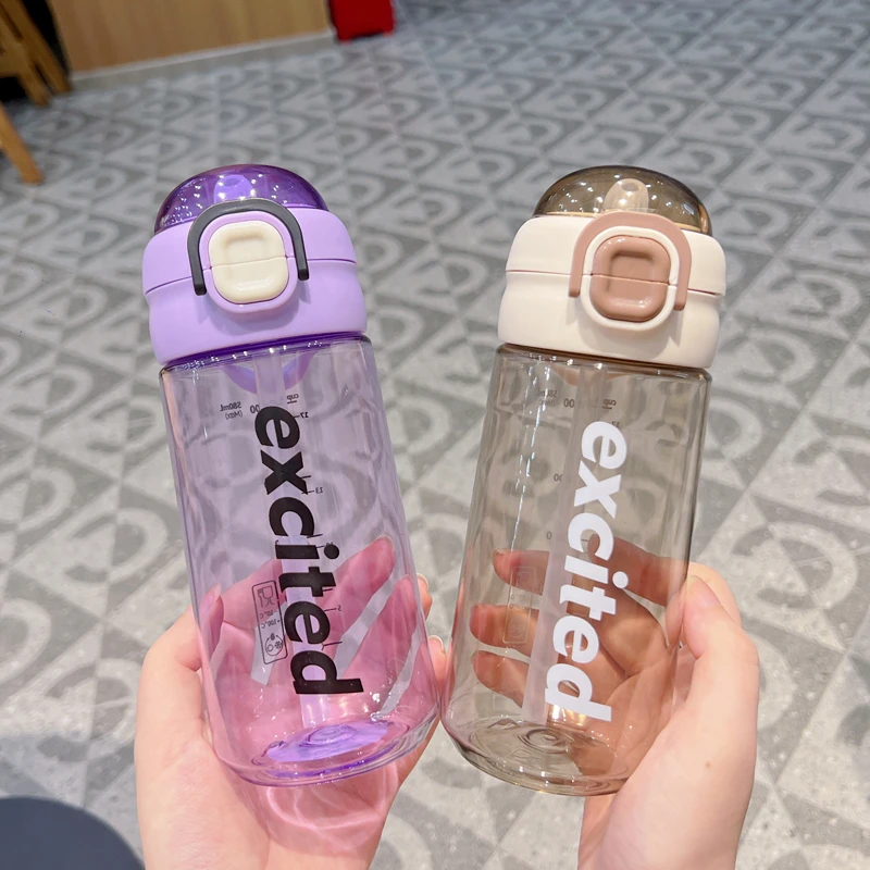 一盖双饮网红夏季水杯子健身大容量学生户外便携耐热耐摔吸管杯