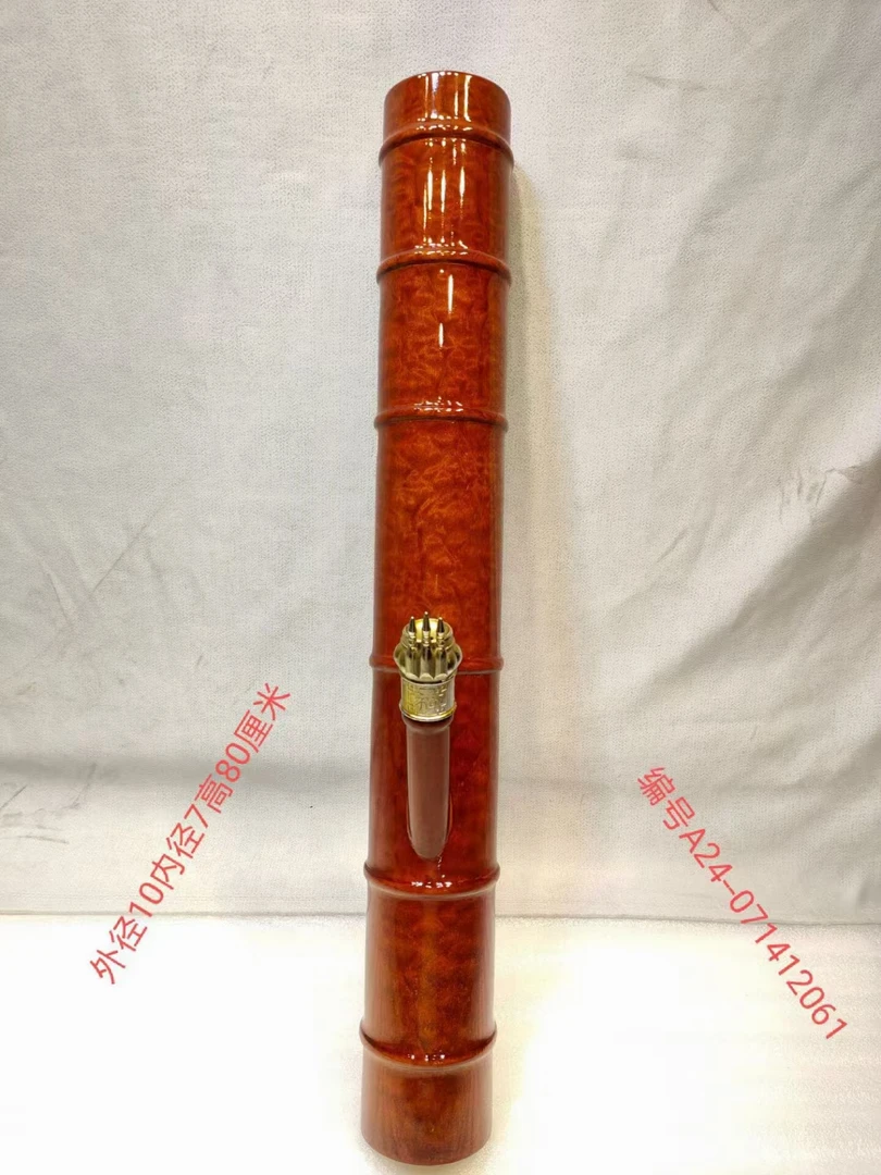 12061号缅甸红金樟树榴水咽筒，整体无拼接风干老料不易开裂变形