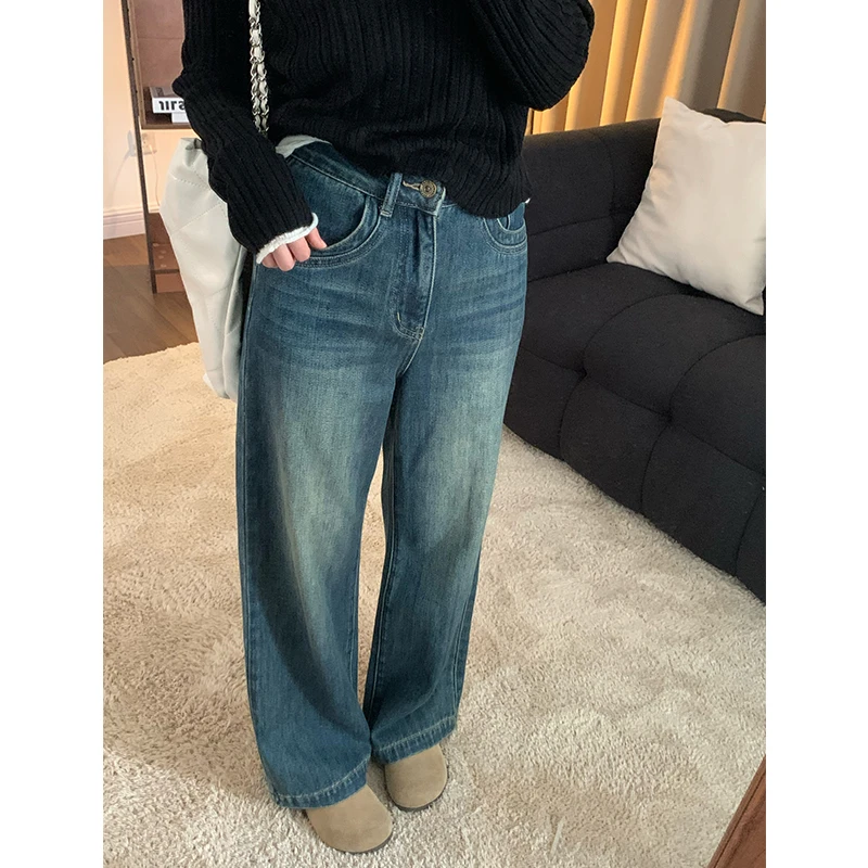不加绒 富贵rich【遮肉显瘦】小个子牛仔裤秋冬高腰裤子 26233N6019