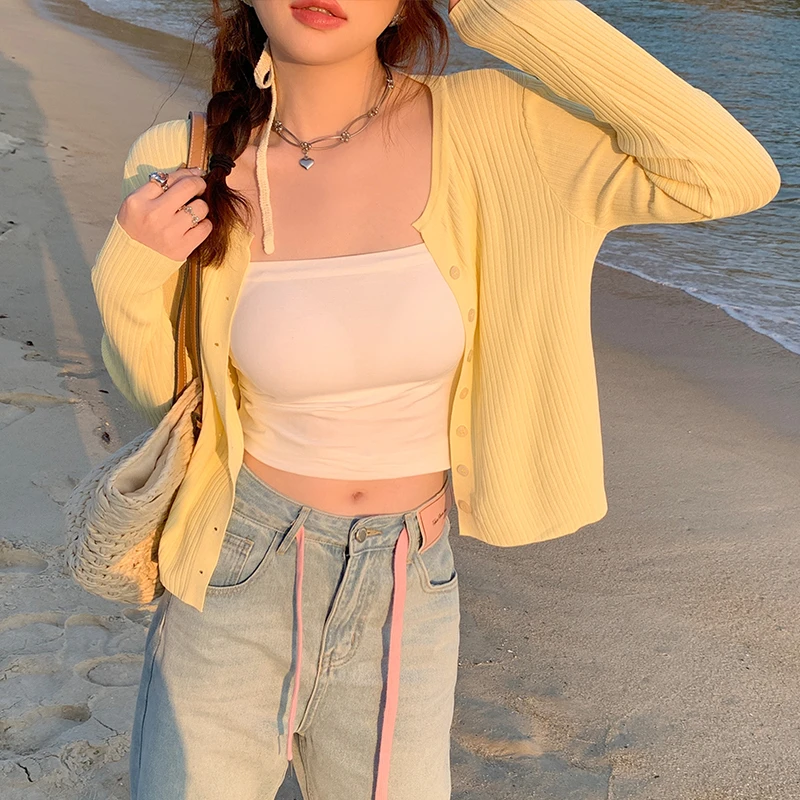 长袖开衫薄款小外搭百搭防晒空调衫2025新款女装显瘦外搭开衫薄款