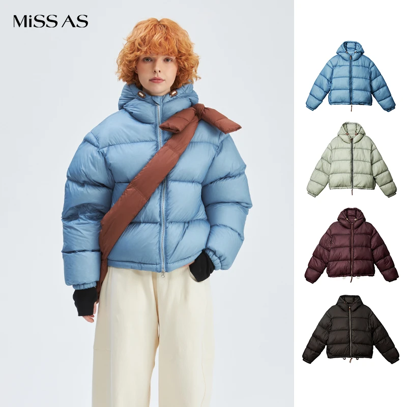 【DONGDONGZHOU】保暖羽绒服简约百搭镜像空间鹅绒服女款24秋冬新品