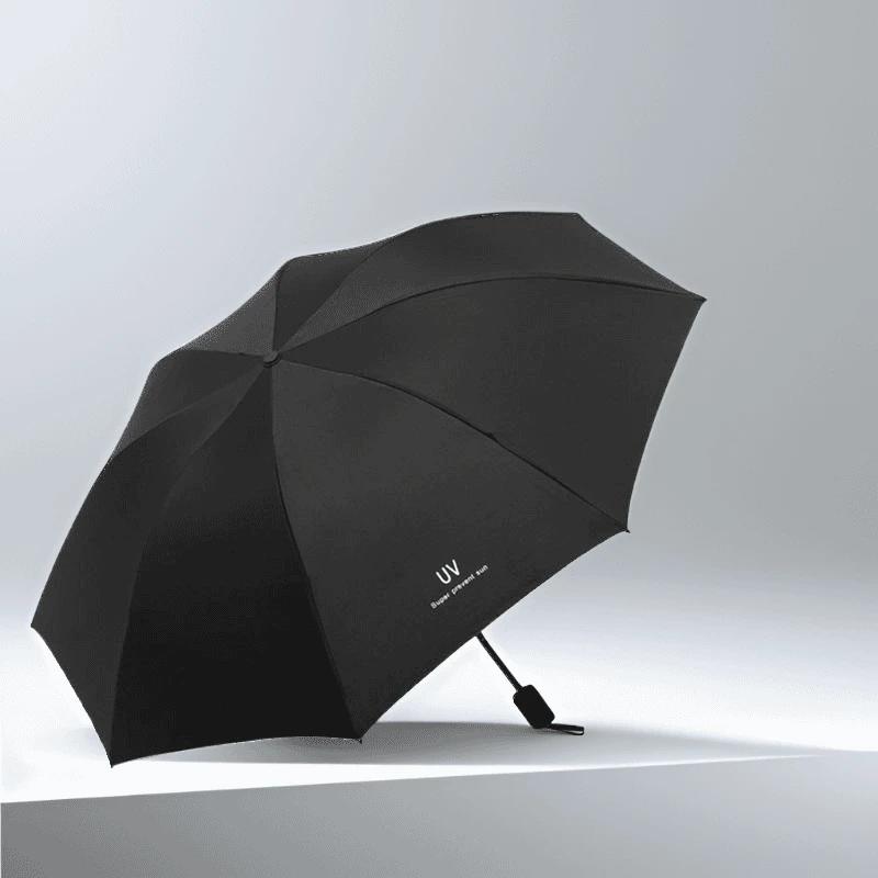 雨伞手动学生晴雨两用伞黑胶防晒遮阳伞防紫外线男女结实折叠伞