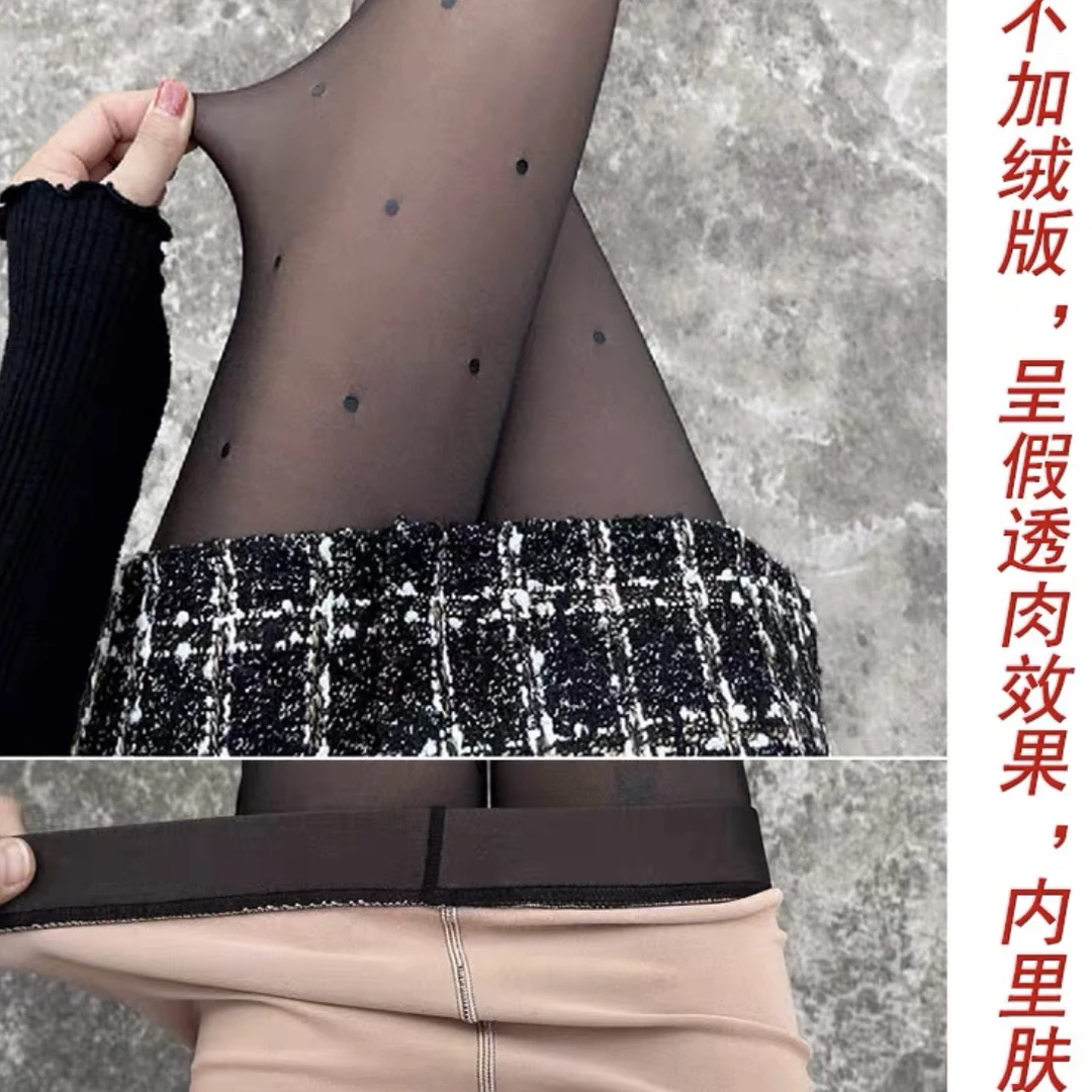 D02王少女杨幂同款 小波点丝袜 不加绒 加绒裤袜秋冬 都有