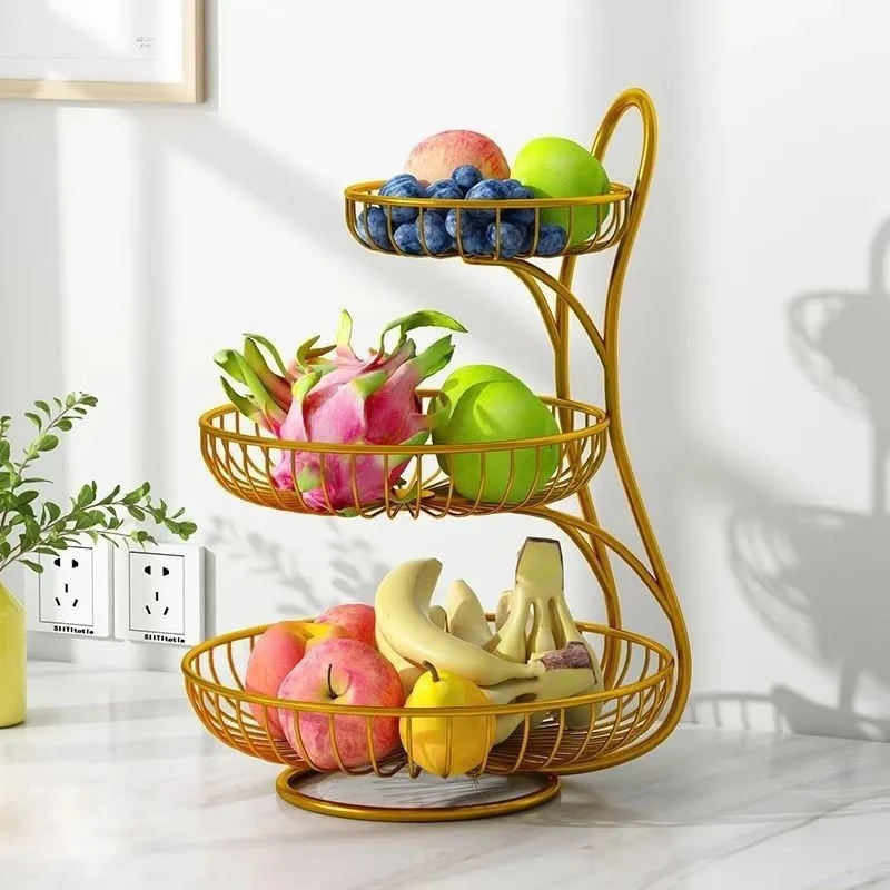 水果盘零食置物架餐桌收纳架客厅茶几糖果盘桌面轻奢水果果盘C89