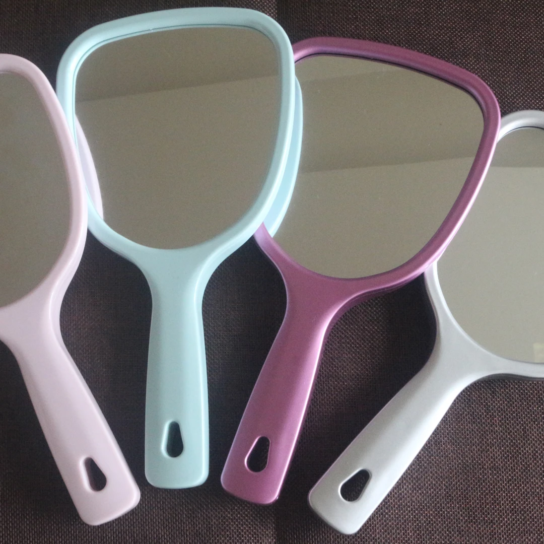 手柄镜子手持可爱美容院牙科口腔便携梳妆双面纹绣用品工具高清