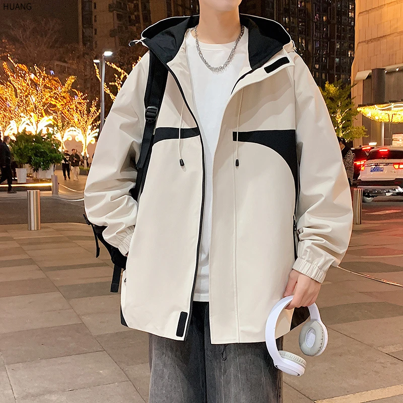 2024秋冬季青少年男士加绒夹克韩版潮流时尚百搭休闲加厚保暖外套