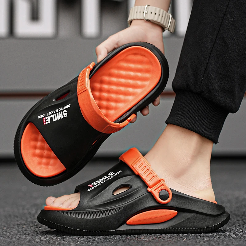 男士2024新款凉鞋高档开车专用鞋外穿防滑软底速干沙滩两用凉拖鞋