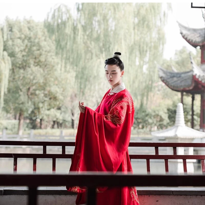 赭颜汉服古风河汉家御猫宋制复原款圆领袍男女同款