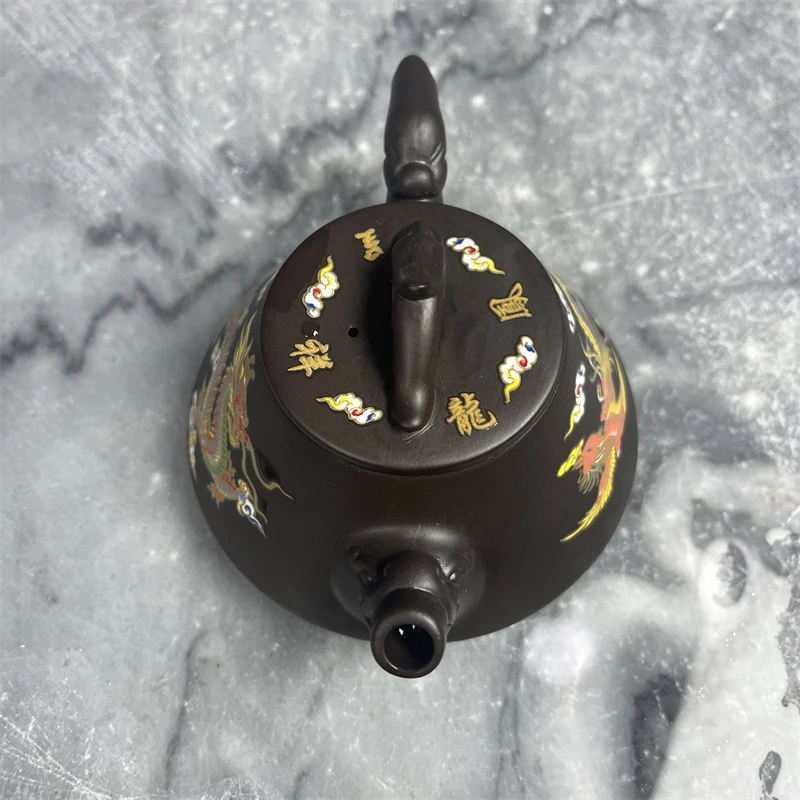 手工深井老紫泥石瓢壶茶具茶器11